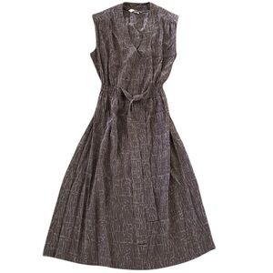 Tucker Gray print silk sleeveless dress